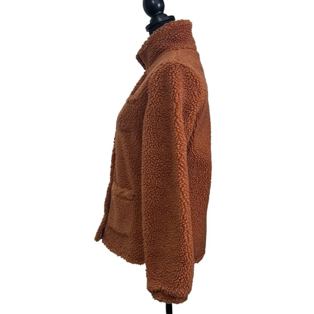 J. Crew Crewcuts Girls' Brown shirt-jacket in sherpa, SZ XL (12-14)‎